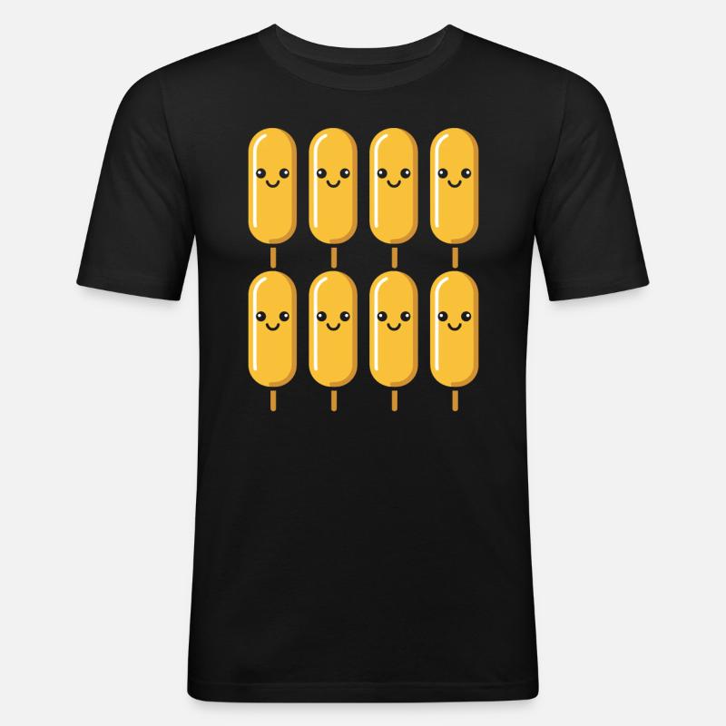 Mais Hundefutter - Männer Slim Fit T-Shirt - Schwarz
