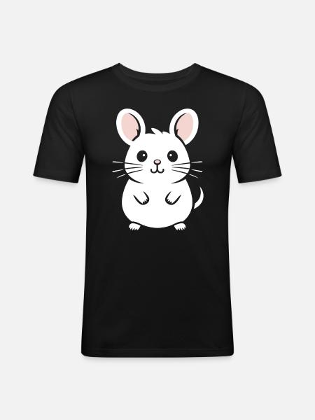 Cute little chinchilla - Men's Slim Fit T-Shirt - black