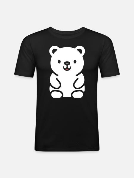 Little teddy bear teddy bear - Men's Slim Fit T-Shirt - black