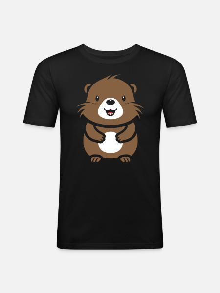 Little Beaver Humor - Men's Slim Fit T-Shirt - black
