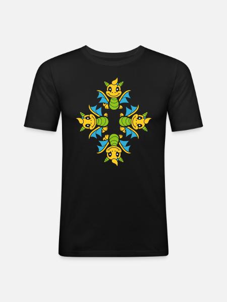 Bébé dragon - T-shirt près du corps Homme - noir