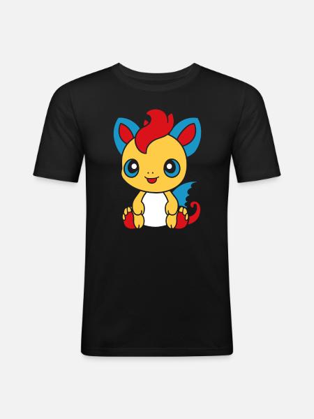 Baby Dragon - Men's Slim Fit T-Shirt - black
