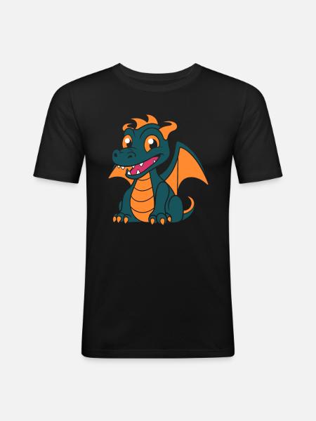 Baby Dragon - Men's Slim Fit T-Shirt - black