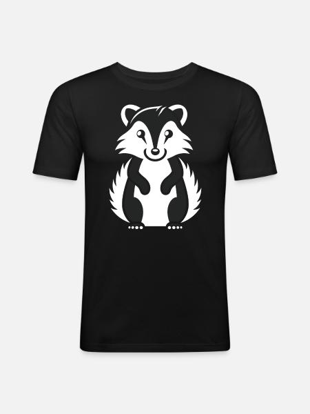 Humour Mouffette - T-shirt près du corps Homme - noir