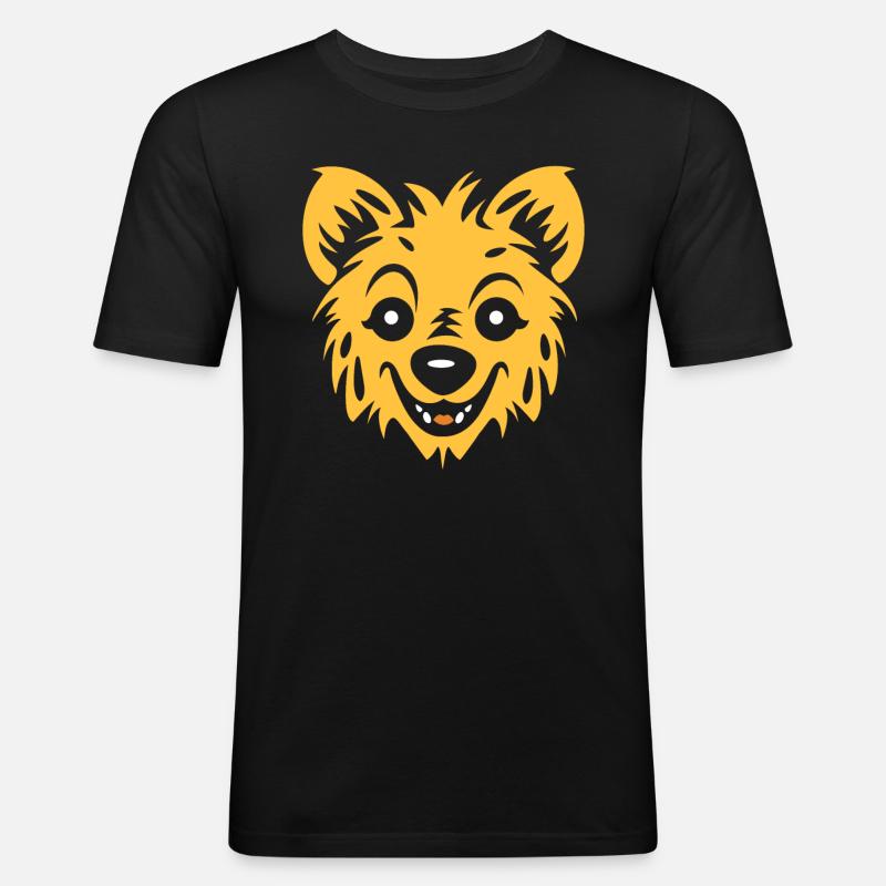 Hyäne - Männer Slim Fit T-Shirt - Schwarz