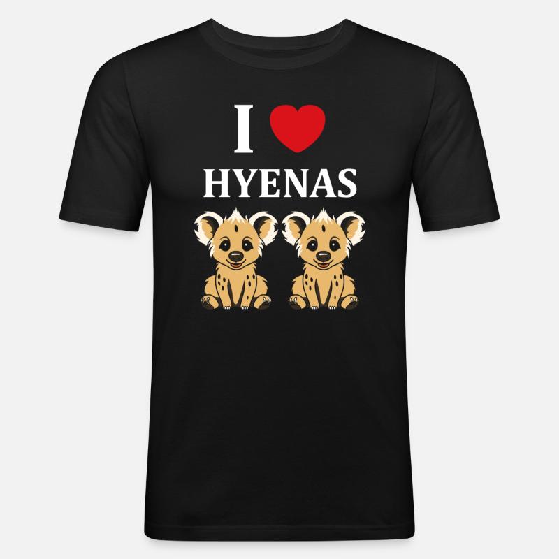 Hyäne - Männer Slim Fit T-Shirt - Schwarz