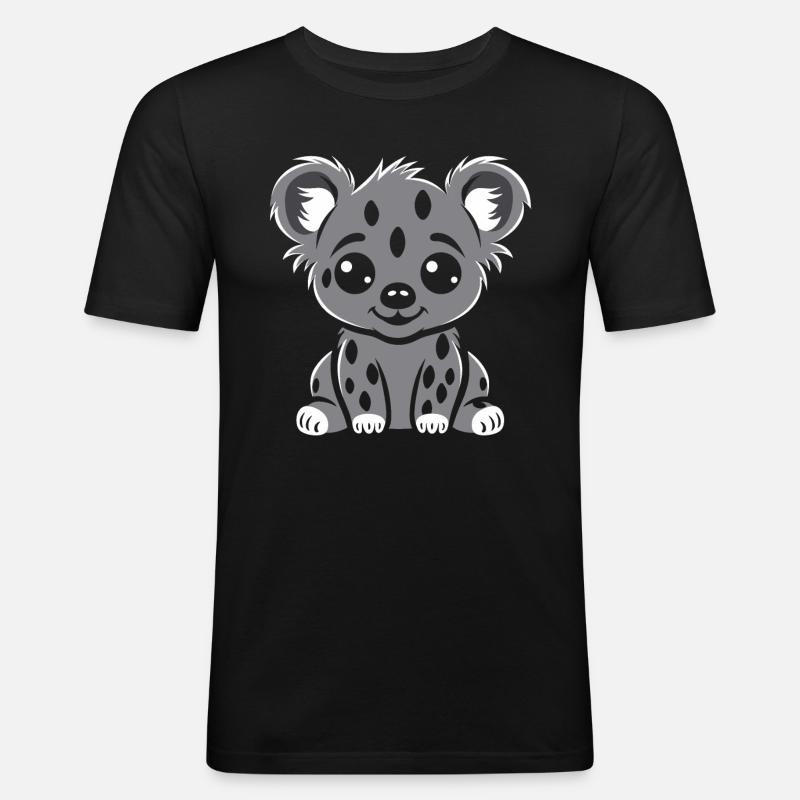 Hyäne - Männer Slim Fit T-Shirt - Schwarz