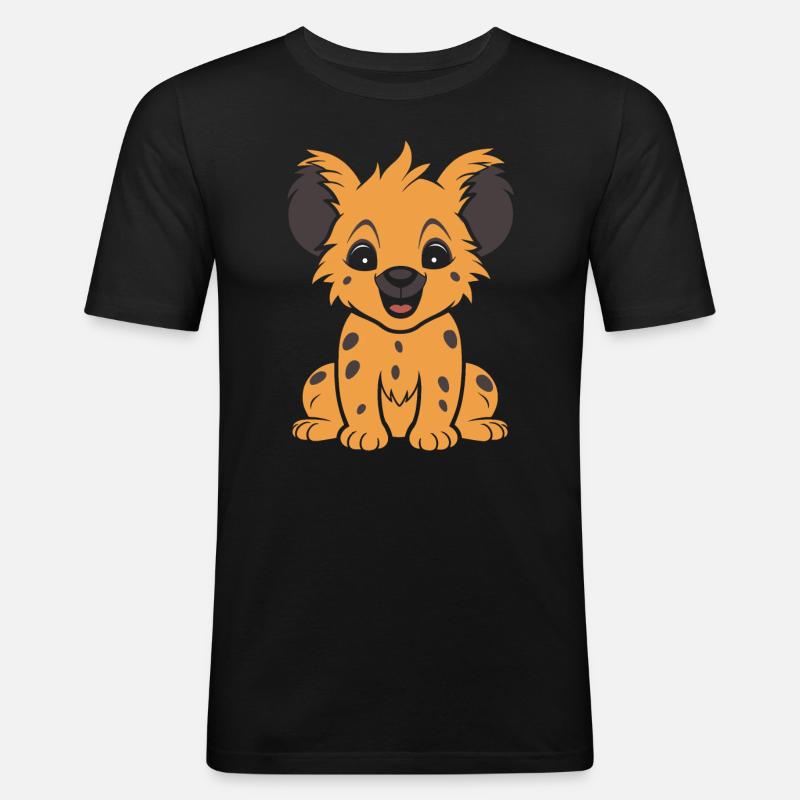 Hyäne - Männer Slim Fit T-Shirt - Schwarz