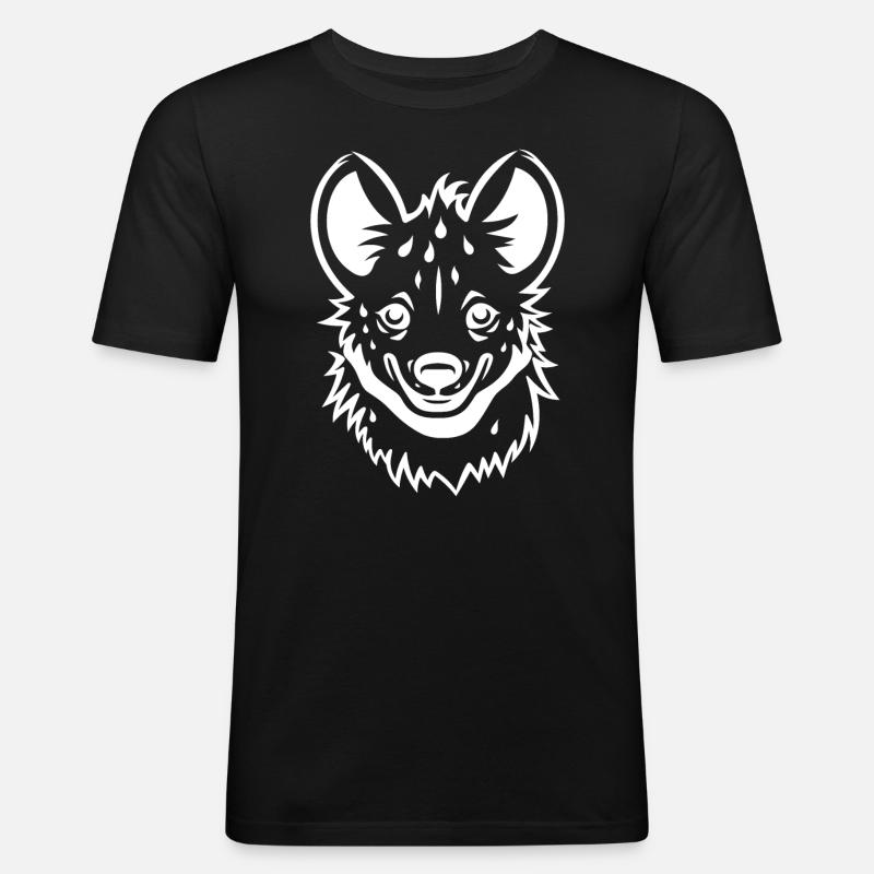 Hyäne - Männer Slim Fit T-Shirt - Schwarz