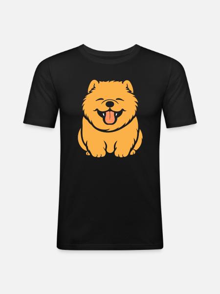 Chow Chow Dog - Men's Slim Fit T-Shirt - black