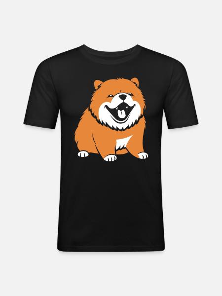 Chow Chow Dog - Men's Slim Fit T-Shirt - black