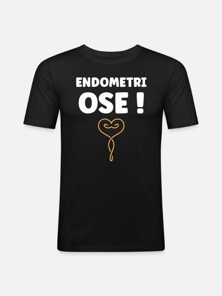 sensibilisation endométriose - T-shirt près du corps Homme - noir