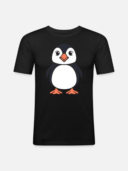 puffin - Men's Slim Fit T-Shirt - black