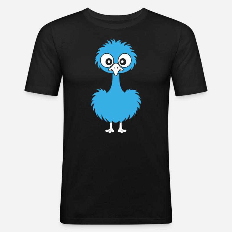 Strauß - Männer Slim Fit T-Shirt - Schwarz