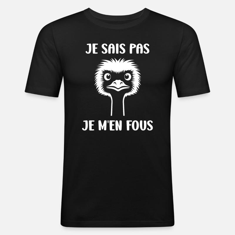 Strauß Zitat - Männer Slim Fit T-Shirt - Schwarz