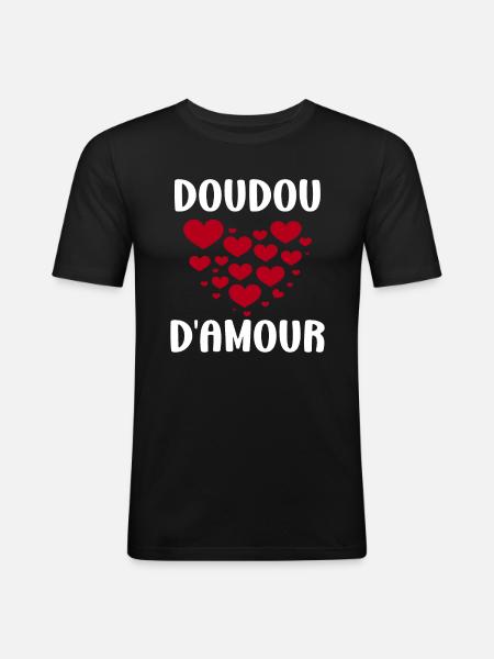 Doudou - T-shirt près du corps Homme - noir