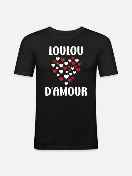 Loulou - T-shirt près du corps Homme - noir