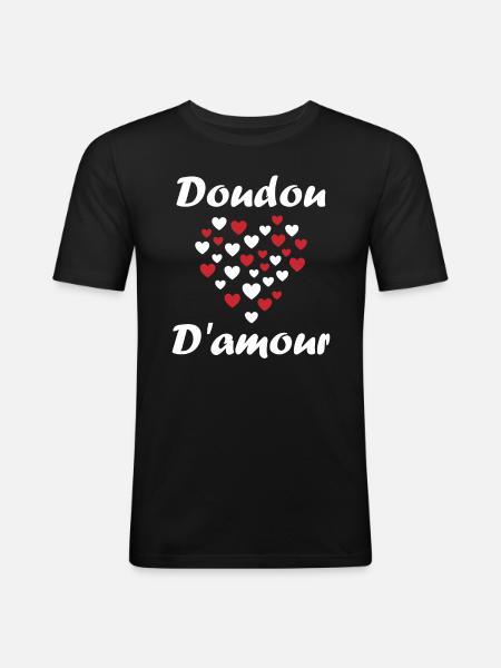 Doudou - T-shirt près du corps Homme - noir