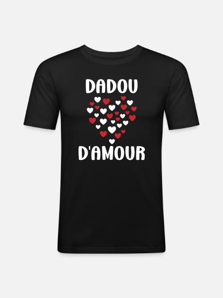 Dadou - T-shirt près du corps Homme - noir