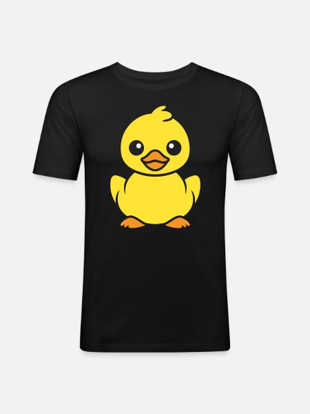 duck - Men's Slim Fit T-Shirt - black