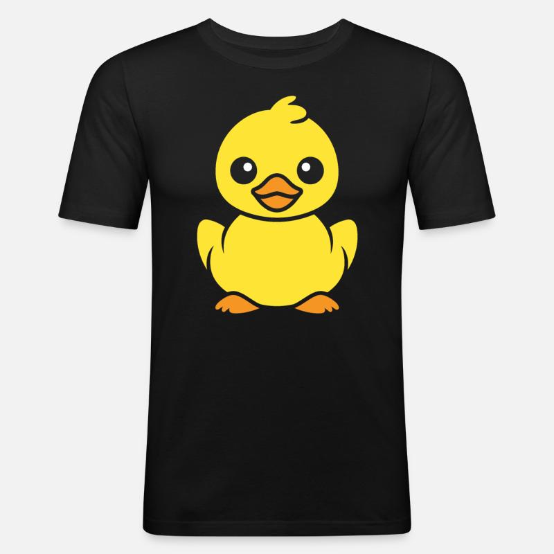 anatra - Maglietta aderente da uomo - nero