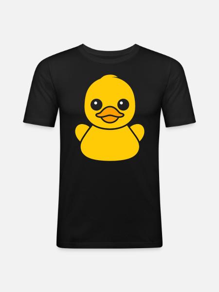 canard - T-shirt près du corps Homme - noir