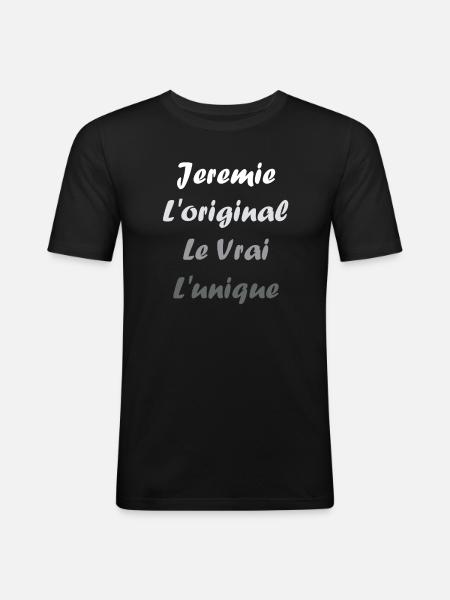 Jeremie - T-shirt près du corps Homme - noir