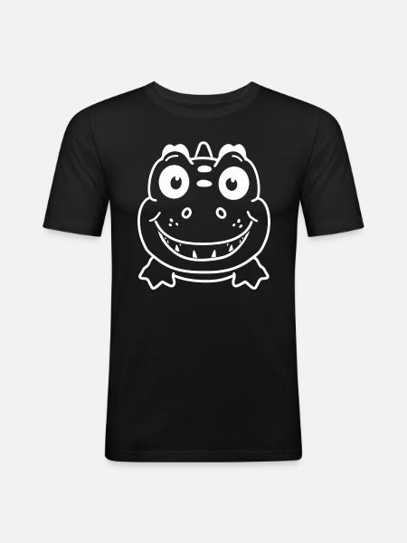 Crocodile - T-shirt près du corps Homme - noir
