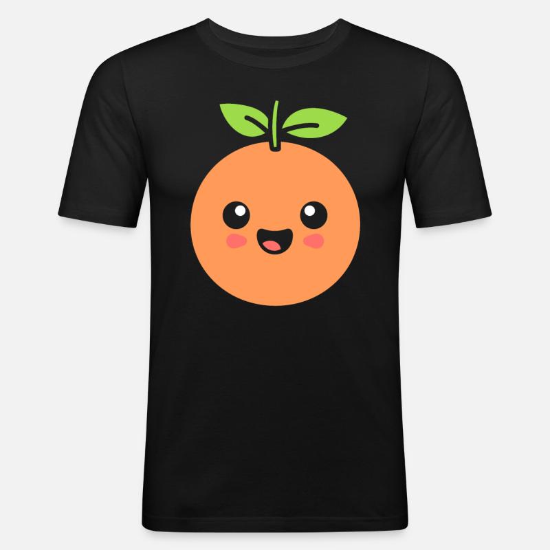 Pamplemousse - T-shirt près du corps Homme - noir