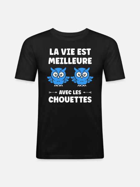 Nice humor - Men's Slim Fit T-Shirt - black