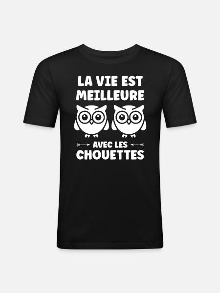Nice humor - Men's Slim Fit T-Shirt - black