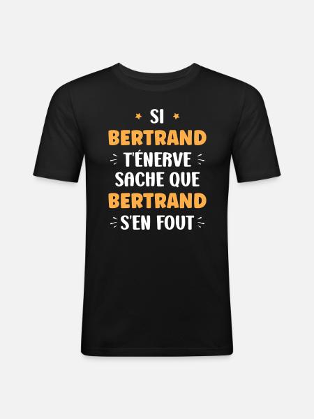 Bertrand - T-shirt près du corps Homme - noir