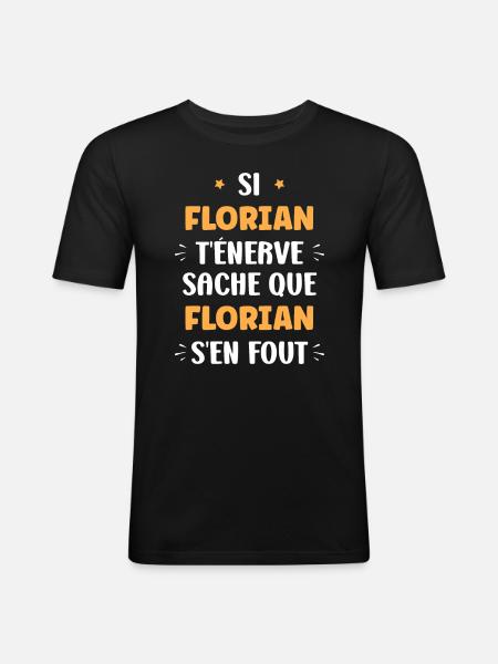 Florian - T-shirt près du corps Homme - noir