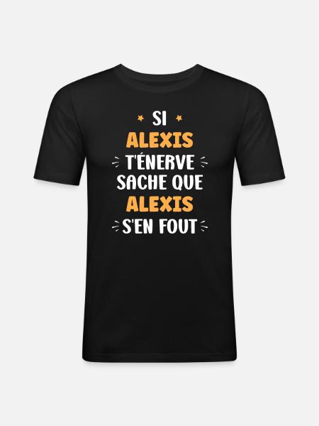 Alexis - T-shirt près du corps Homme - noir