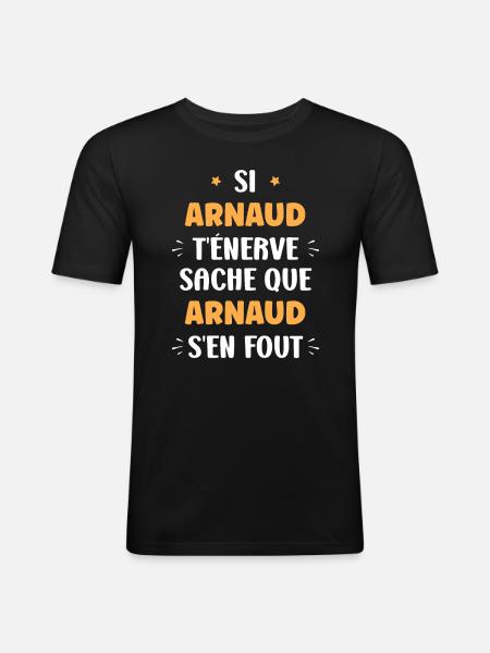 Arnaud - T-shirt près du corps Homme - noir