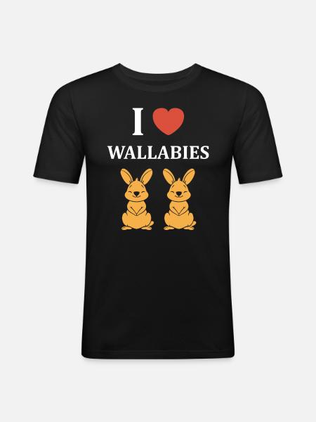 Wallaby - T-shirt près du corps Homme - noir