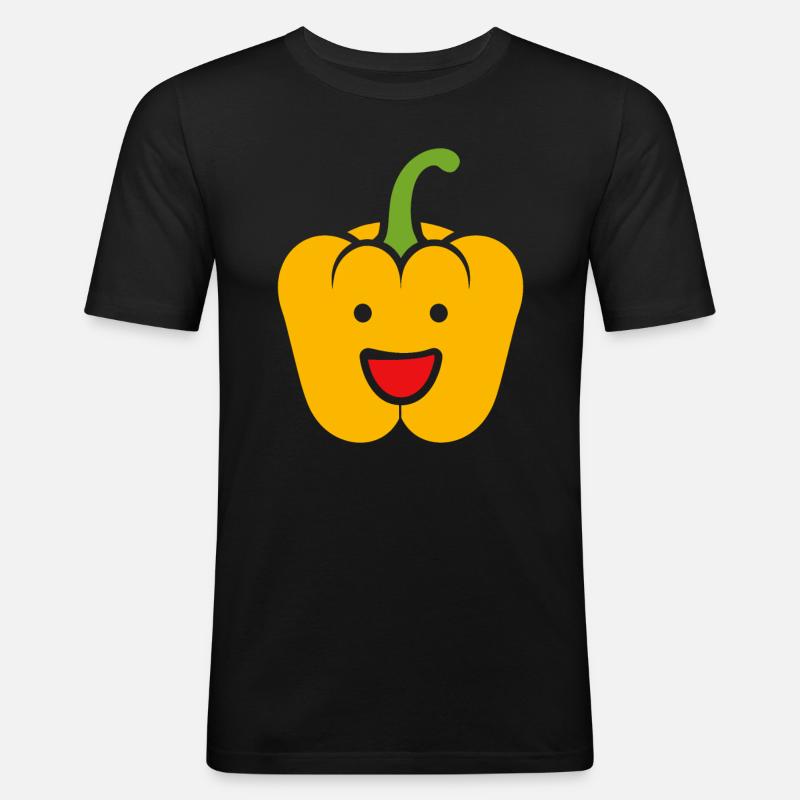 Pfeffer - Männer Slim Fit T-Shirt - Schwarz