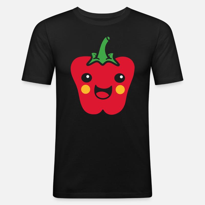 Pfeffer - Männer Slim Fit T-Shirt - Schwarz