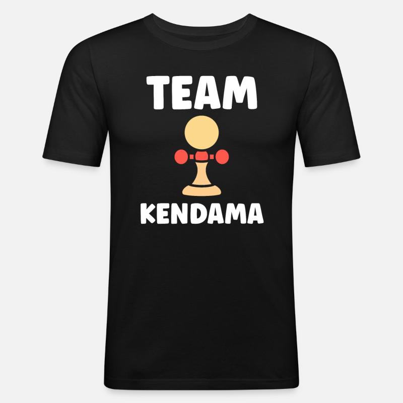 Kendama - Männer Slim Fit T-Shirt - Schwarz
