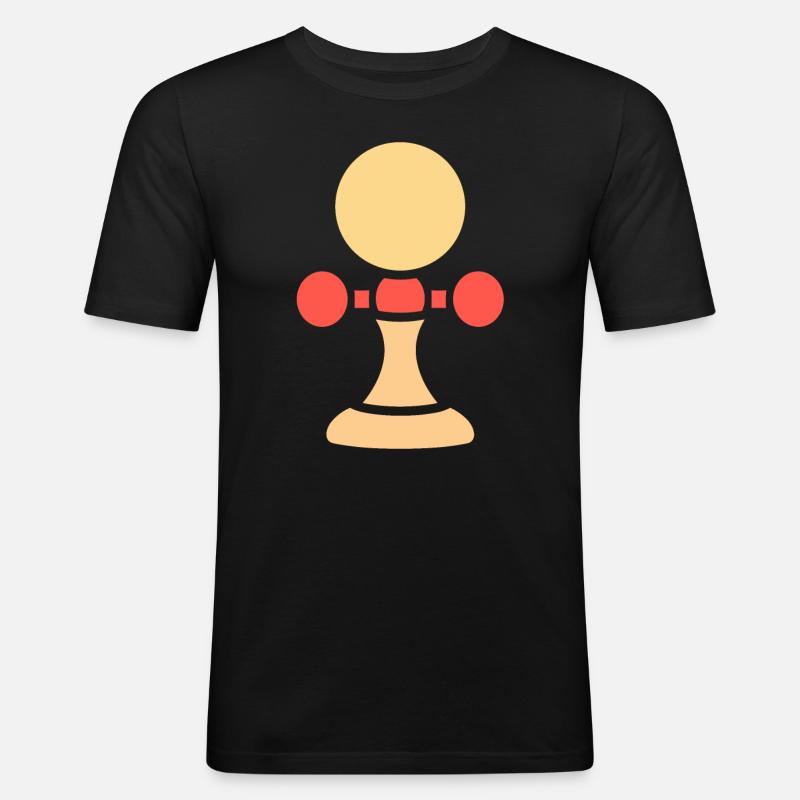 Kendama - Männer Slim Fit T-Shirt - Schwarz
