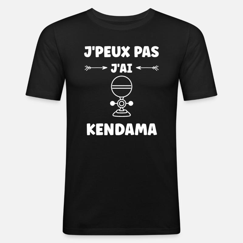 Kendama - Männer Slim Fit T-Shirt - Schwarz