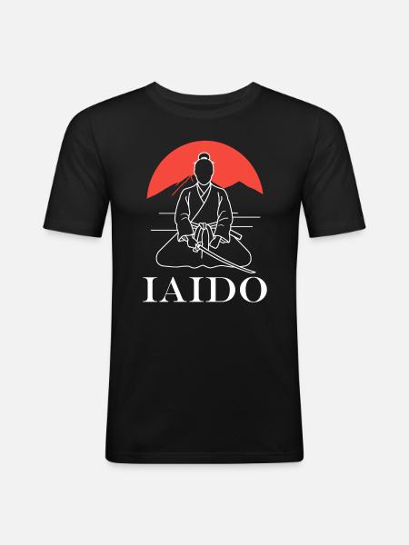 iaido - Men's Slim Fit T-Shirt - black