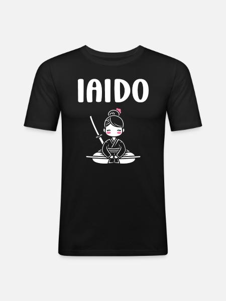 iaido - Men's Slim Fit T-Shirt - black