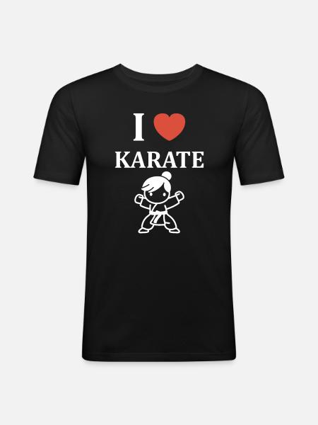 karate - Men's Slim Fit T-Shirt - black