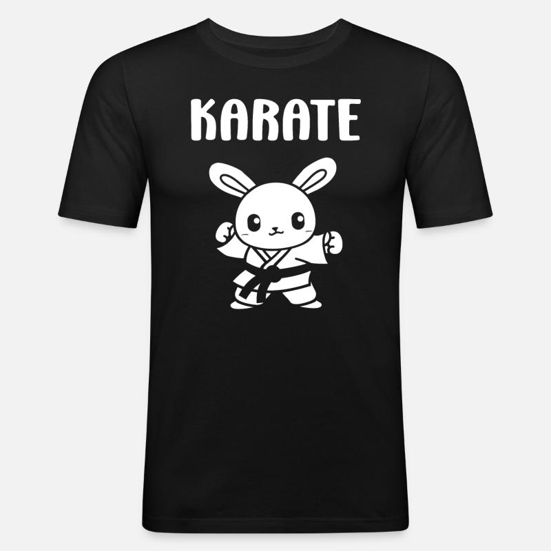 Karate - Männer Slim Fit T-Shirt - Schwarz