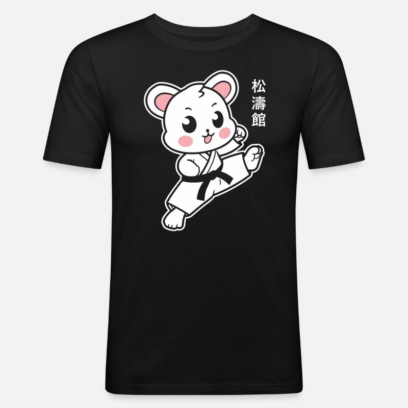 Karate - Männer Slim Fit T-Shirt - Schwarz