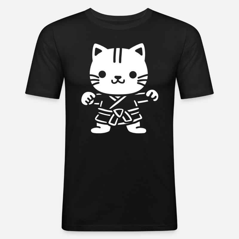Karate - Männer Slim Fit T-Shirt - Schwarz