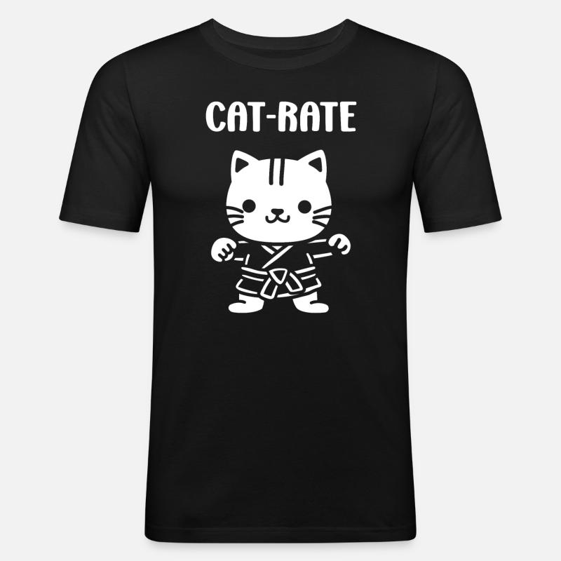 Karate - Männer Slim Fit T-Shirt - Schwarz