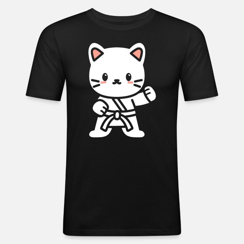 Karate - Männer Slim Fit T-Shirt - Schwarz