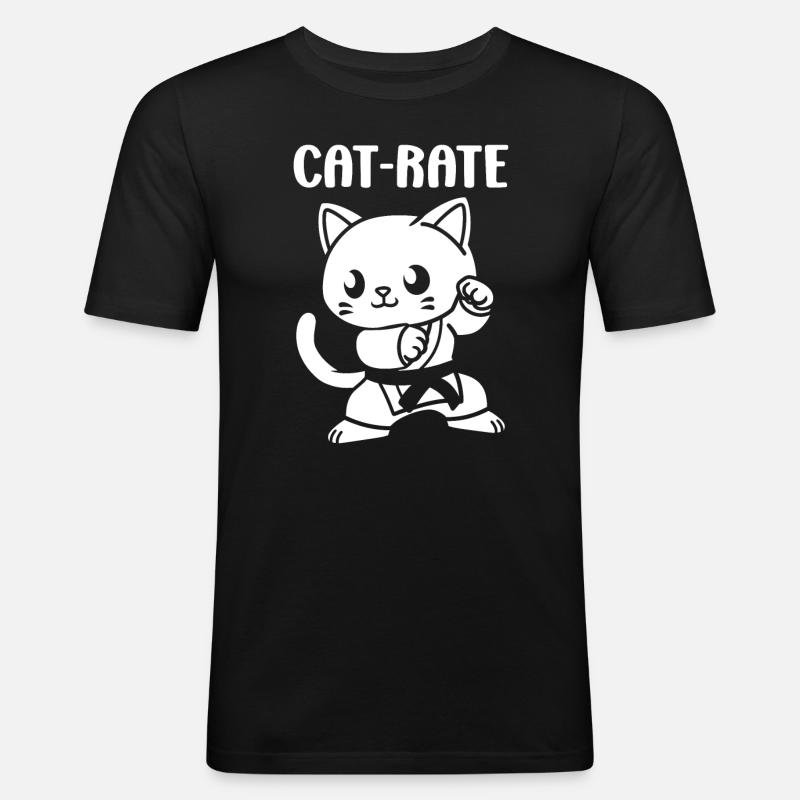 Karate - Männer Slim Fit T-Shirt - Schwarz